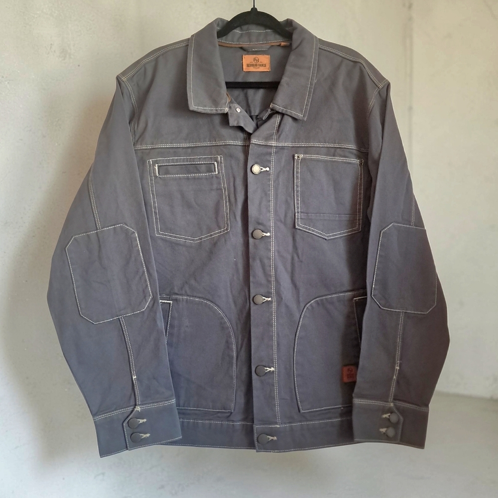 RedHead Ranch Mens Prairie View Jacket XL Slate Gray Button Up LIKE NEW